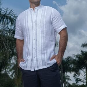 Guayabera Blanca Cuello Neru