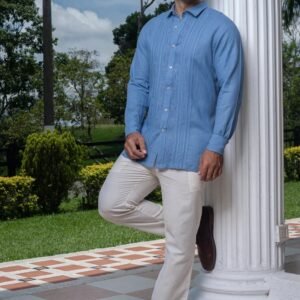 Camisa Guayabera Azul